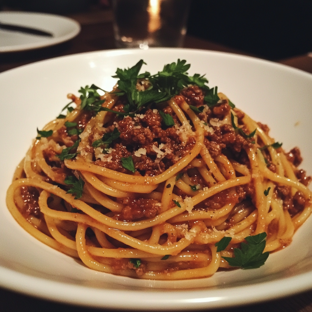 A plate of pasta | Source: Midjourney