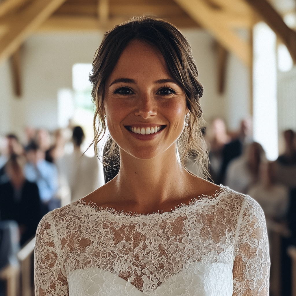 Une mariée souriante | Source : Midjourney