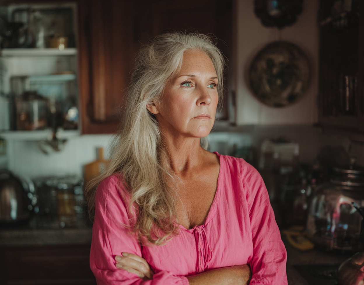An older woman standing with her arms crossed | Source: Midjourney