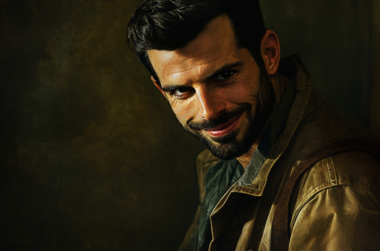 A man with a cunning smile | Source: Midjourney