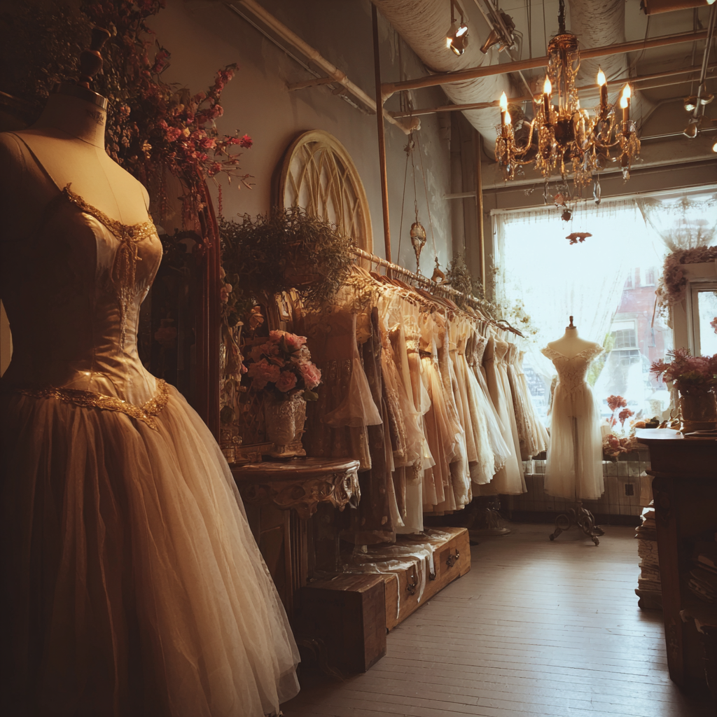 The interior of a dress boutique | Source: Midjourney