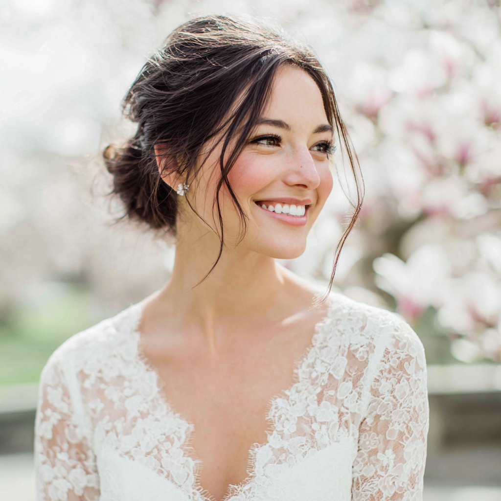 A smiling bride | Source: Midjourney