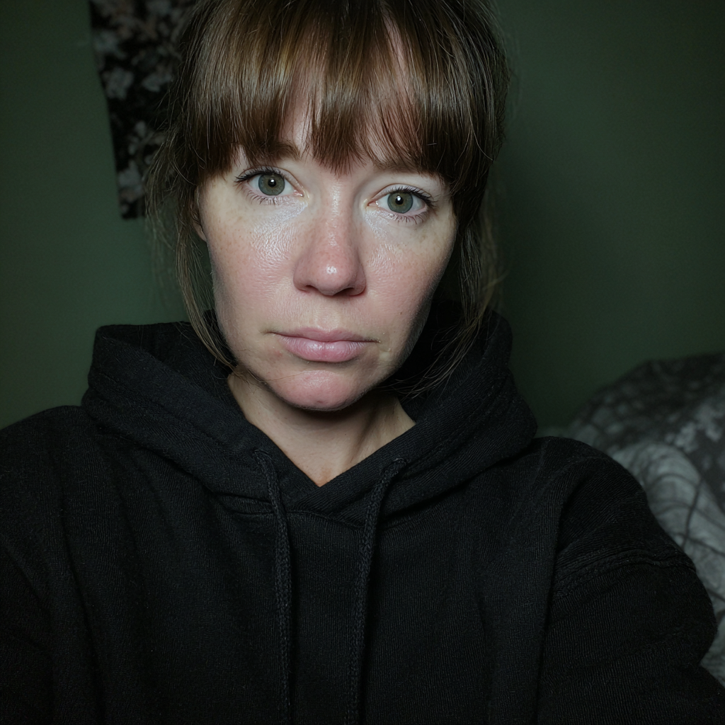 A woman wearing a black hoodie | Source: Midjourney