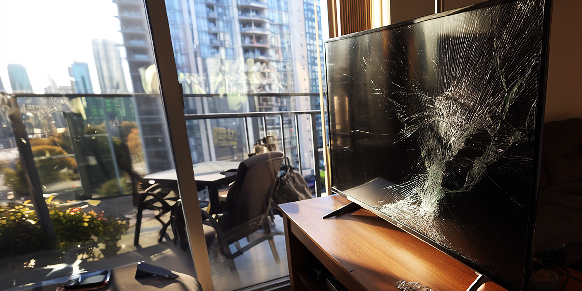 A damaged TV screen | Source: The Celebritist