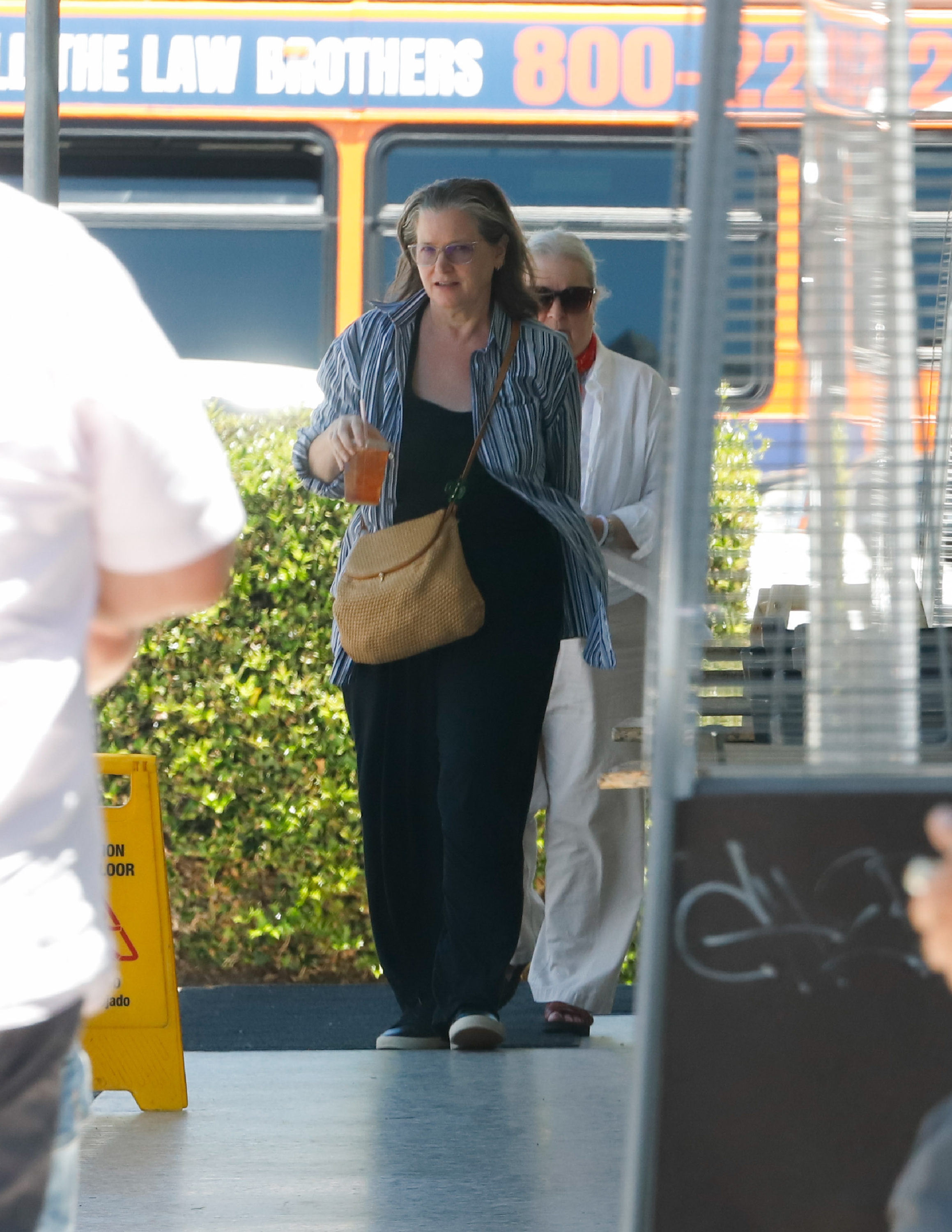 Bridget Fonda as seen on July 1, 2025 in Los Angeles, California | Source: Getty Images