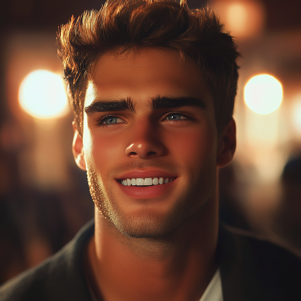 Um homem emocionado sorrindo | Fonte: Midjourney