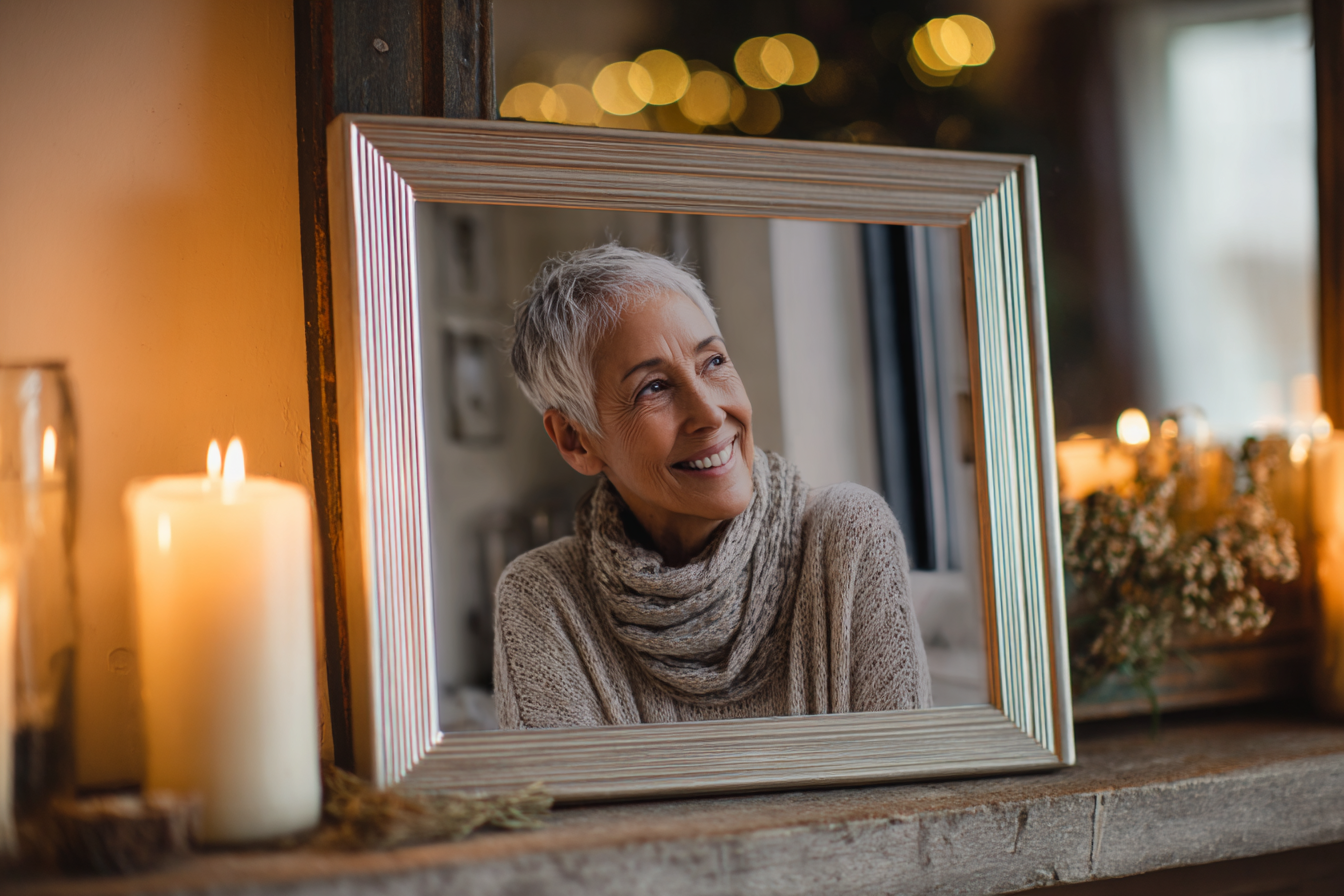 A woman's picture in a frame | Source: Midjourney