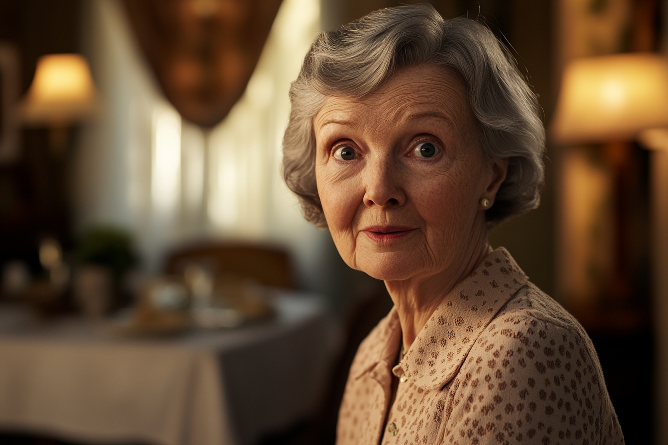 An older woman talking | Source: Midjourney