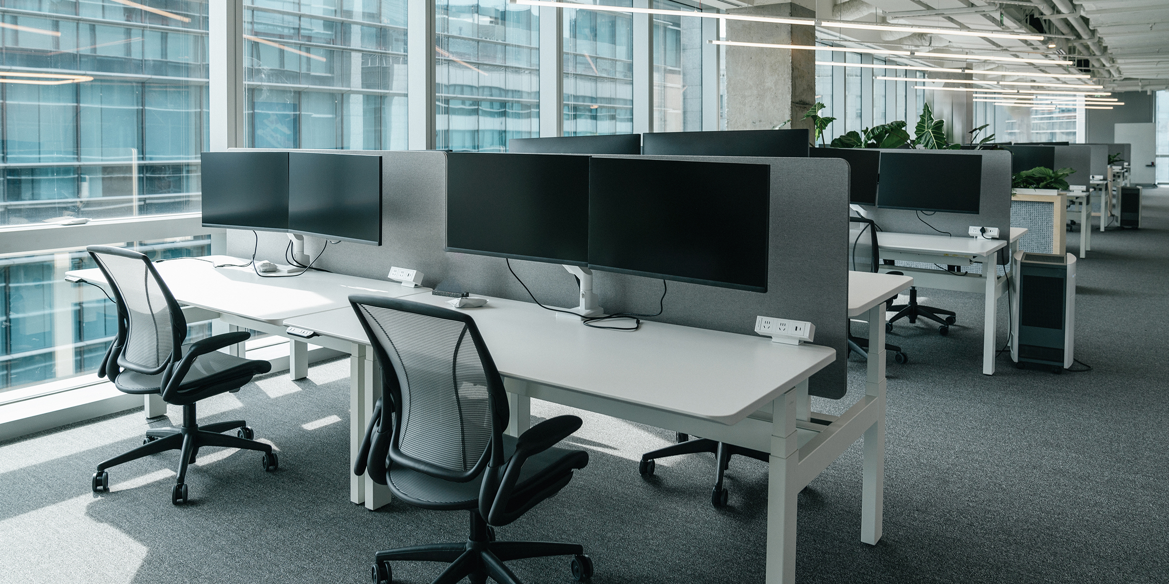 A modern office with empty workstations | Source: Shutterstock