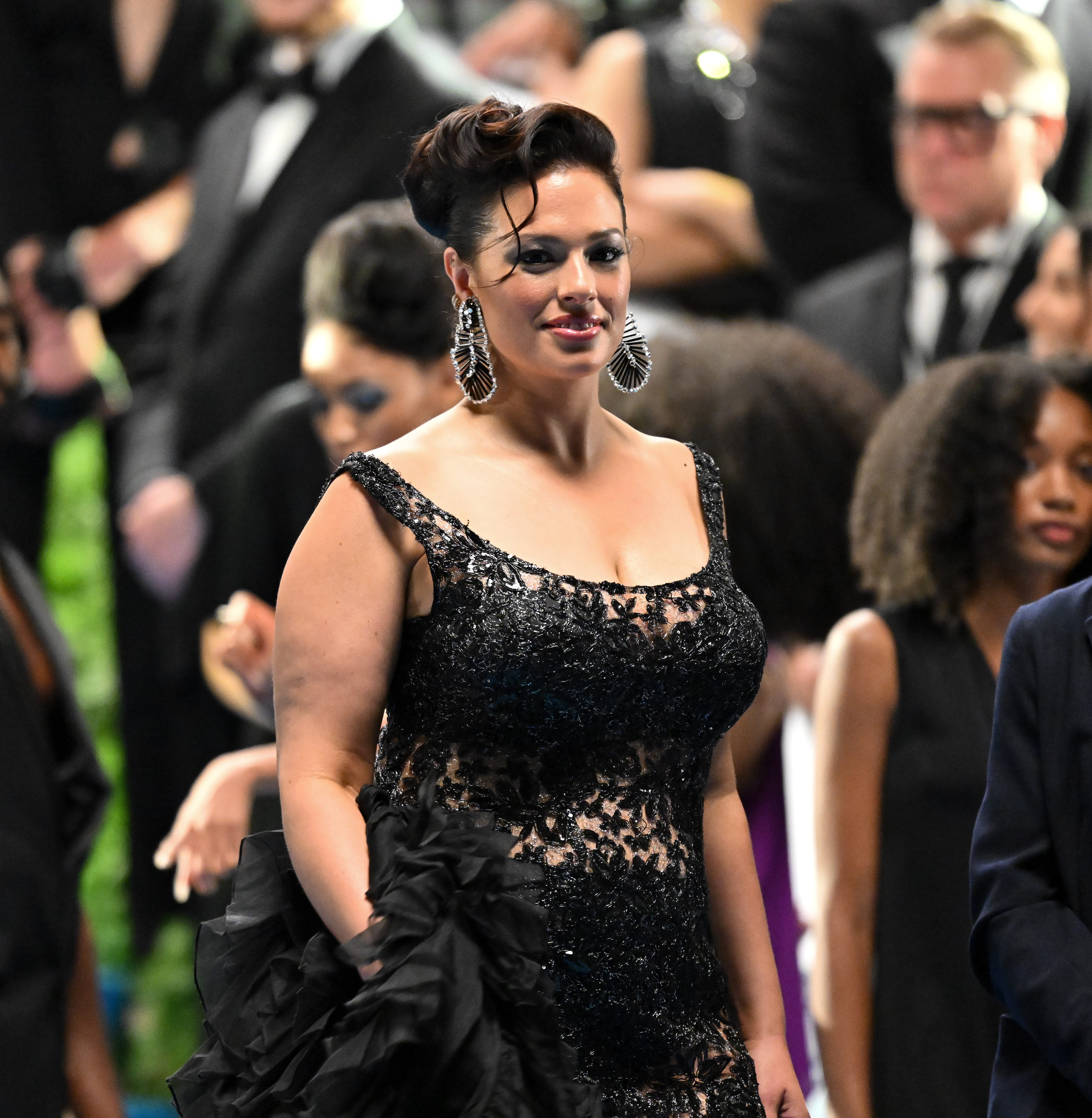 Ashley Graham is seen on the set of "The Devil Wears Prada 2" on August 1, 2025 in New York City. | Source: Getty Images