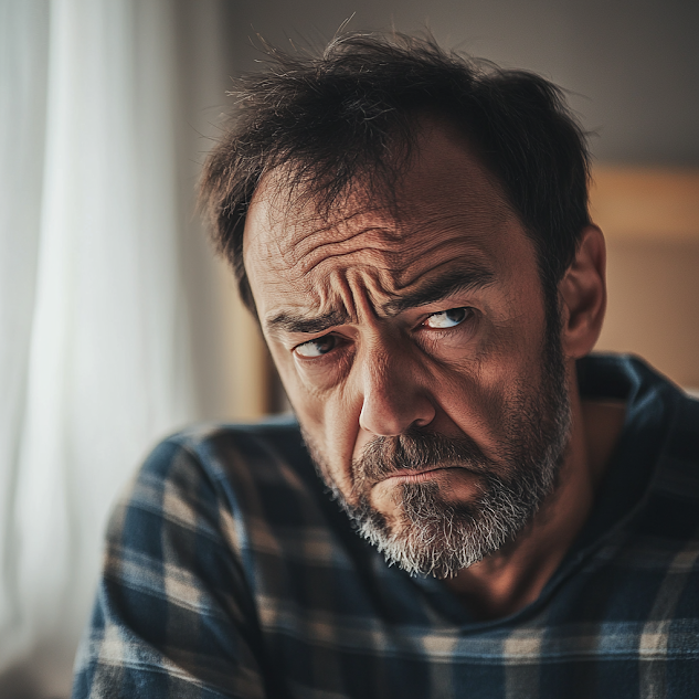 A senior man looking at someone | Source: Midjourney