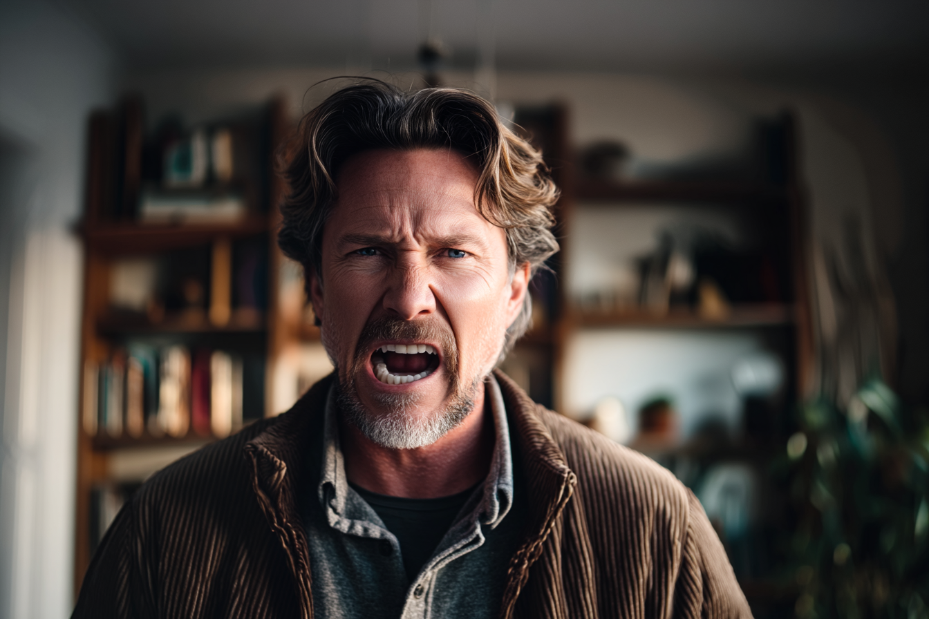 A man yelling | Source: Midjourney