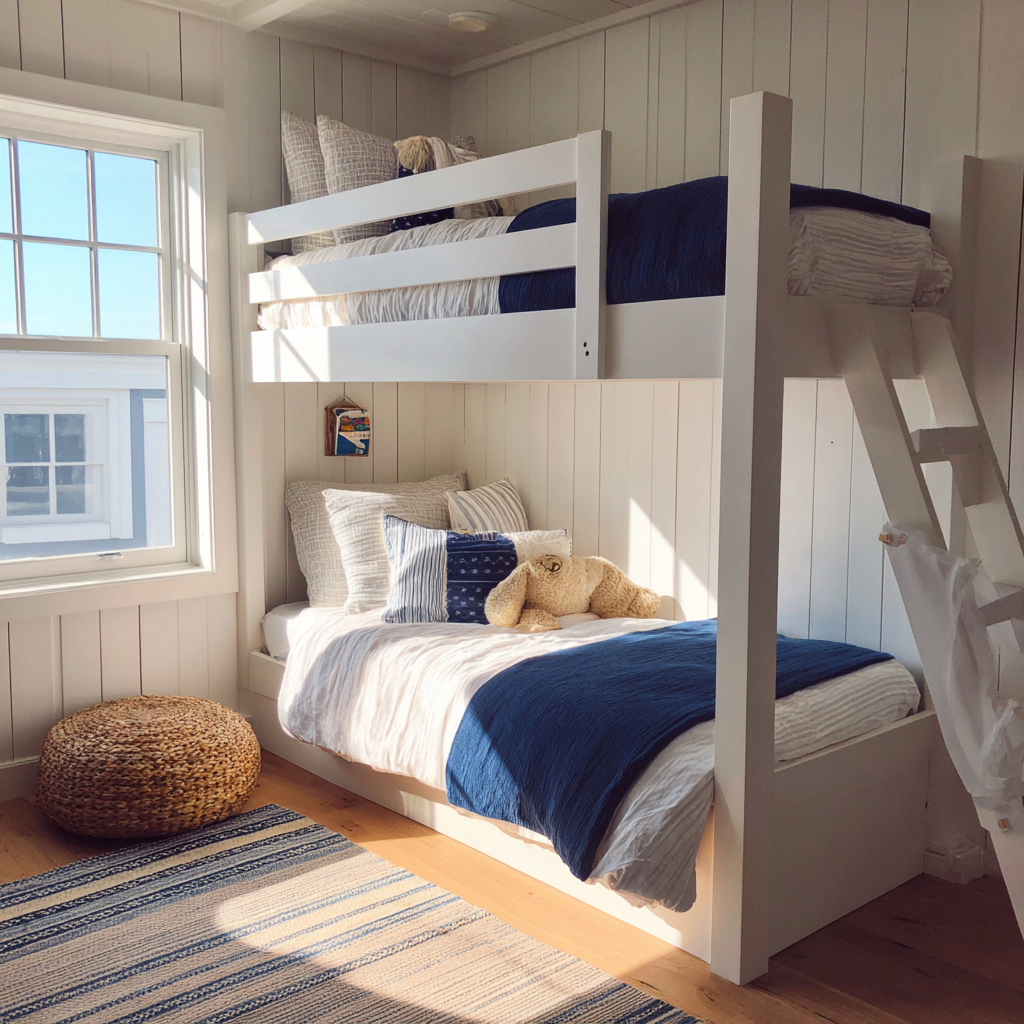 A bunk bed in a beach house | Source: Midjourney