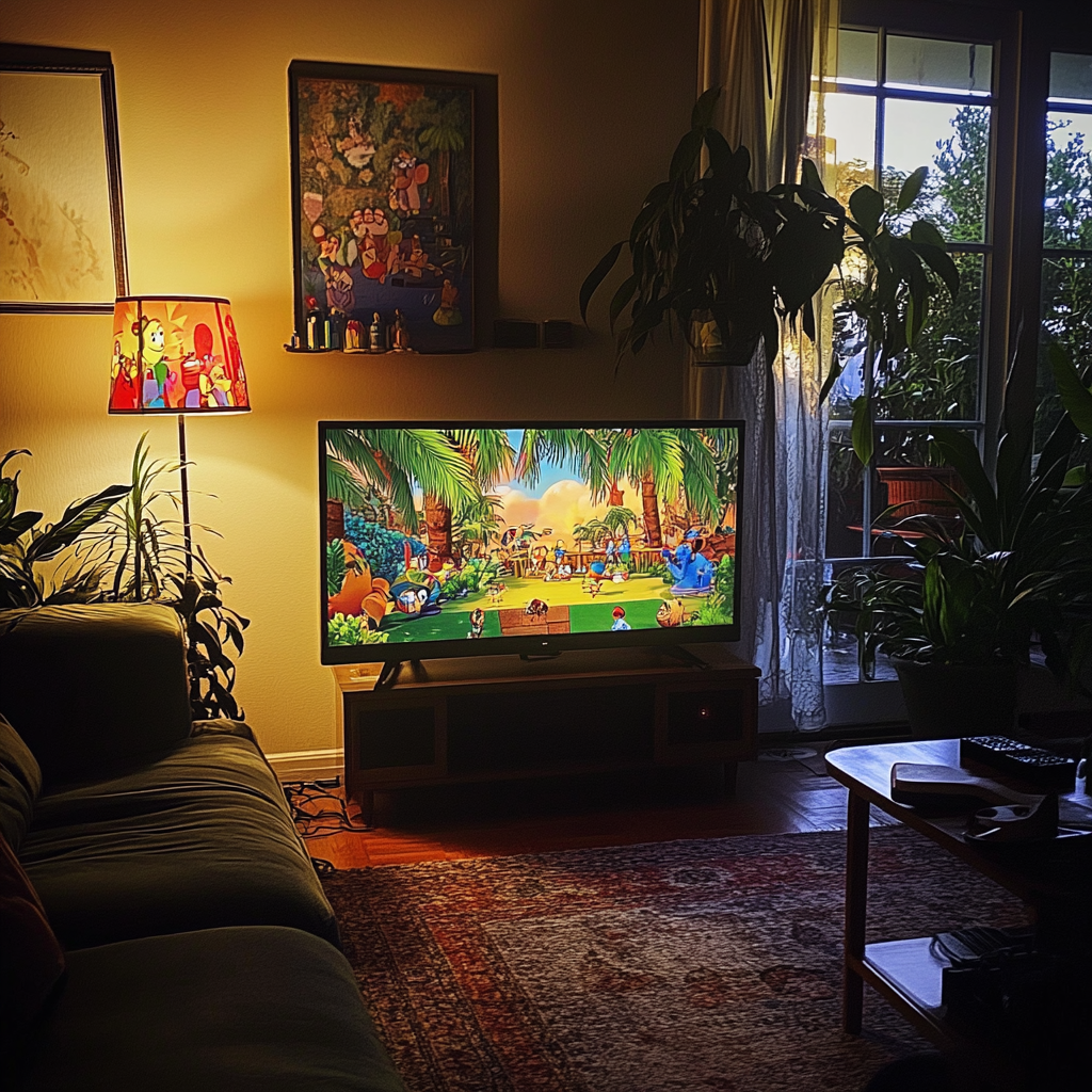 Cartoons on a TV | Source: Midjourney