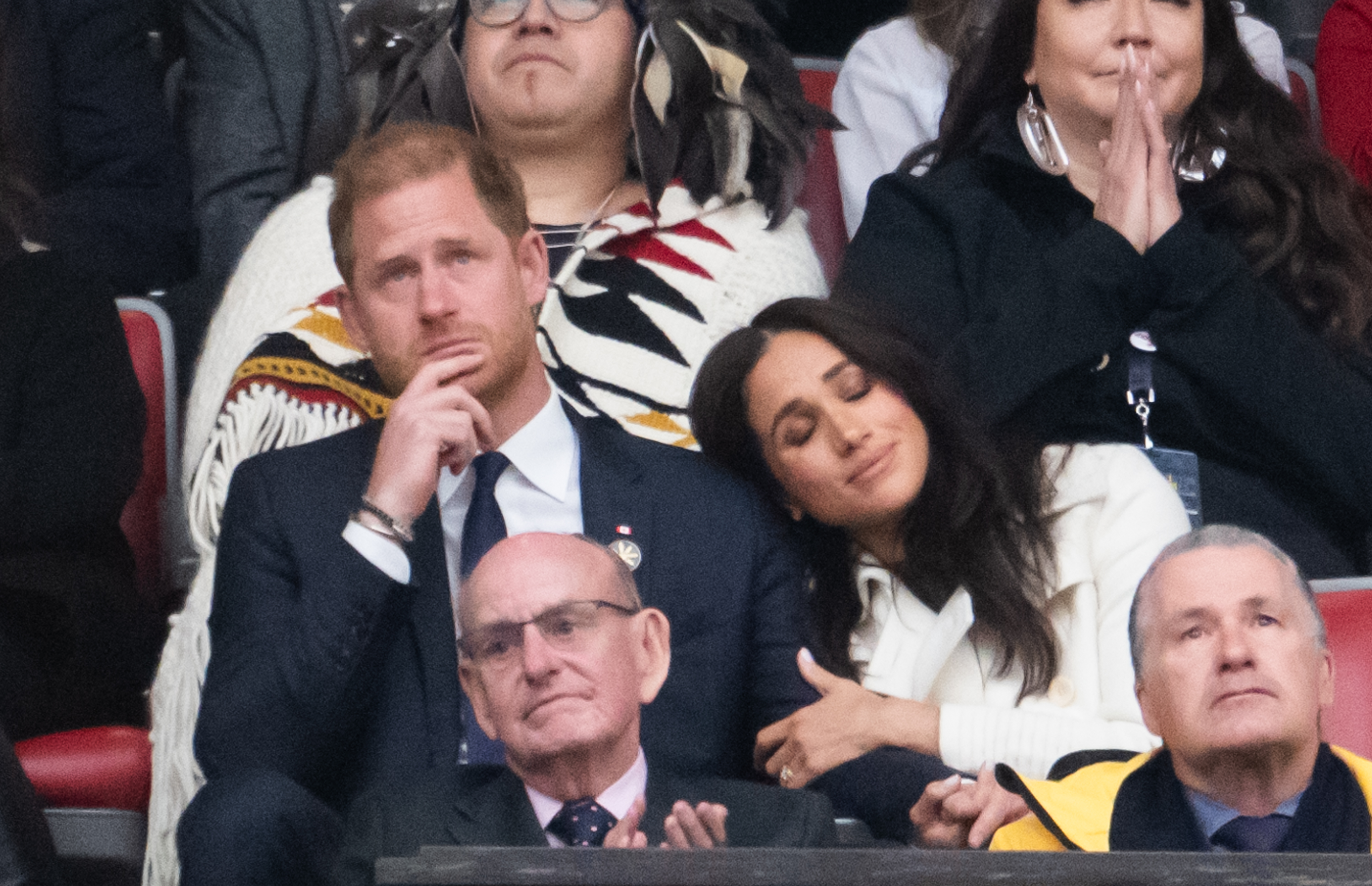 Prince Harry, Duke of Sussex and Meghan, Duchess of Sussex during the opening ceremony of the 2025 Invictus Games at BC Place on February 8 in Vancouver, British Columbia, Canada. | Source: Getty Images