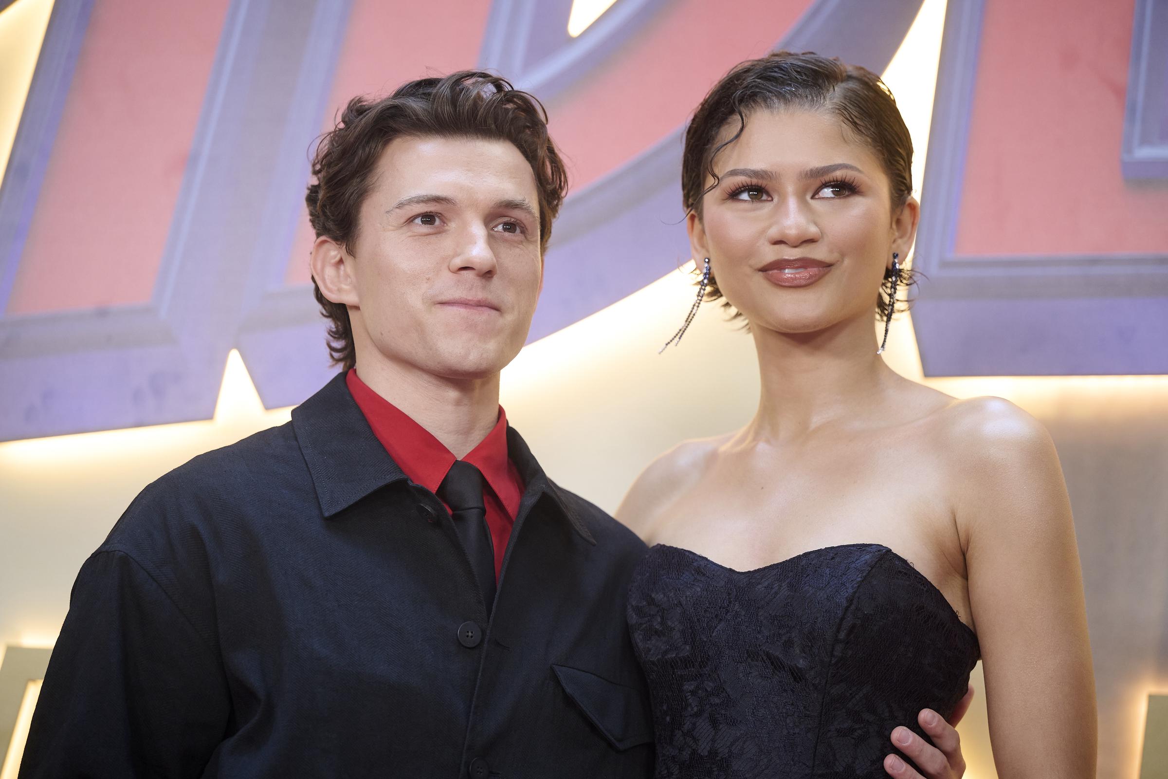 Tom Holland and Zendaya attend the photocall of Spider-Man: Brand New Day at Four Season Hotel on June 15, 2026 in Madrid, Spain. | Source: Getty Images