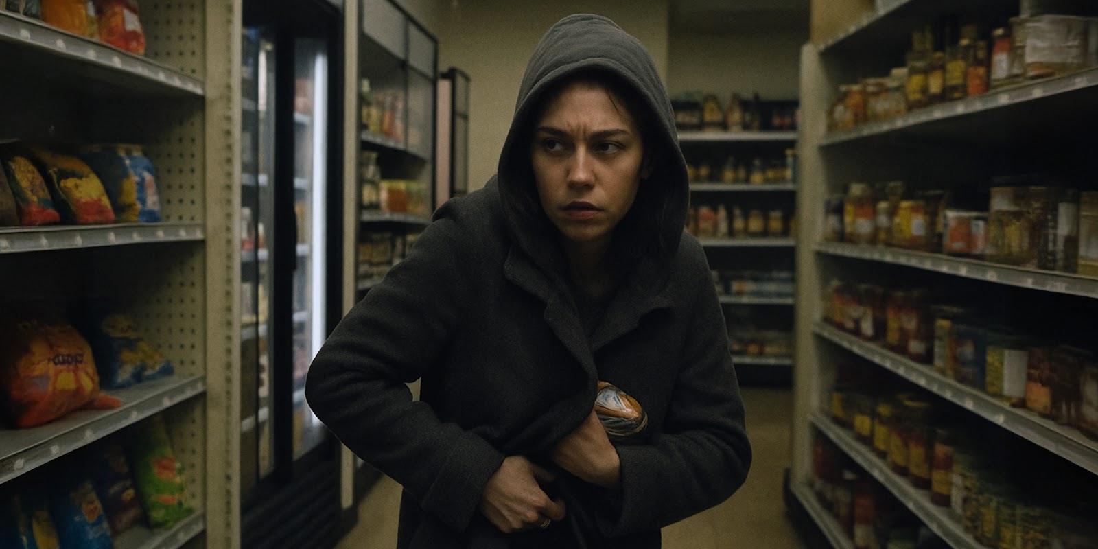A woman in the supermarket. | Source: Sora