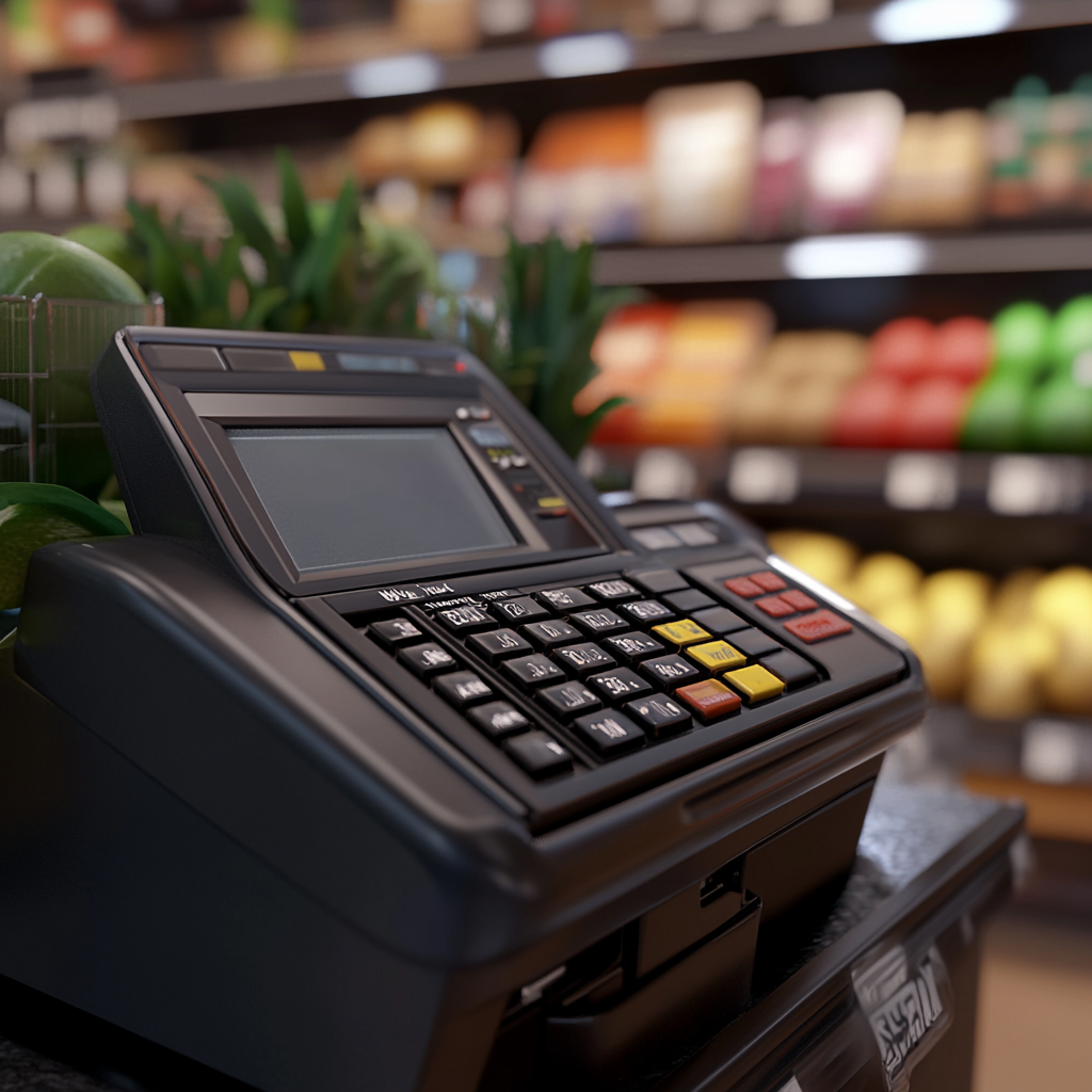 A register in a supermarket | Source: Midjourney