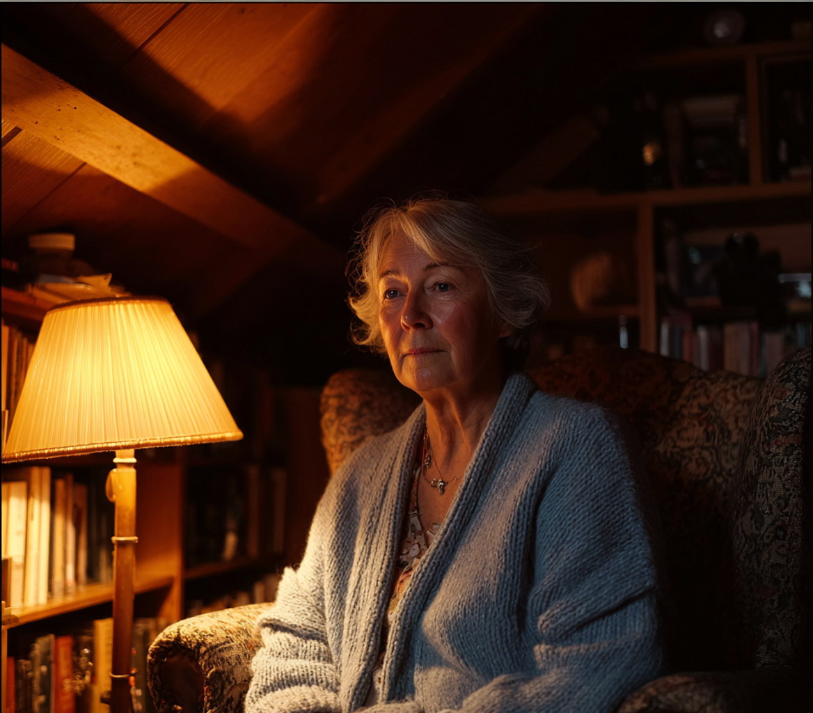 A pensive older woman | Source: Midjourney