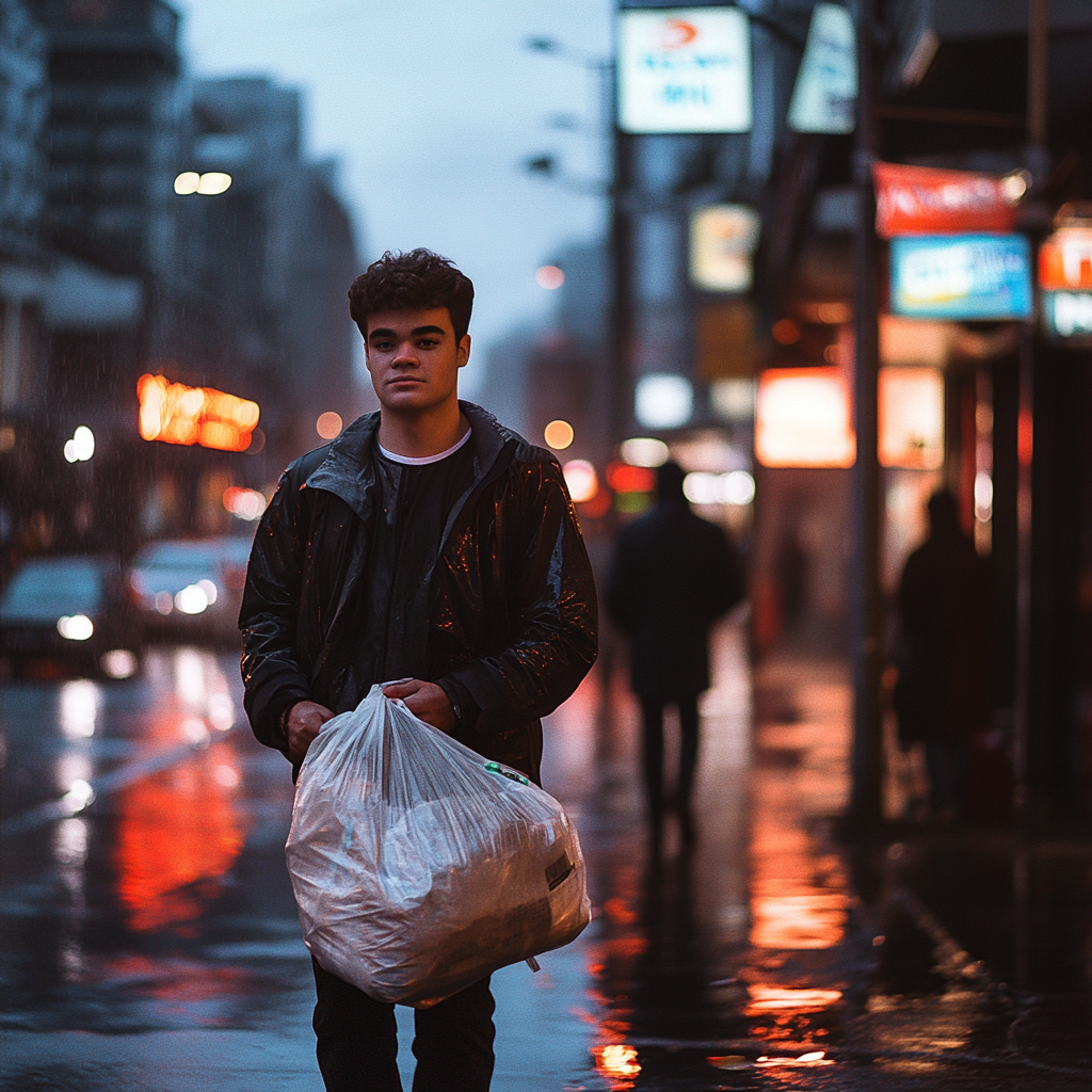 A man taking out trash | Source: Midjourney