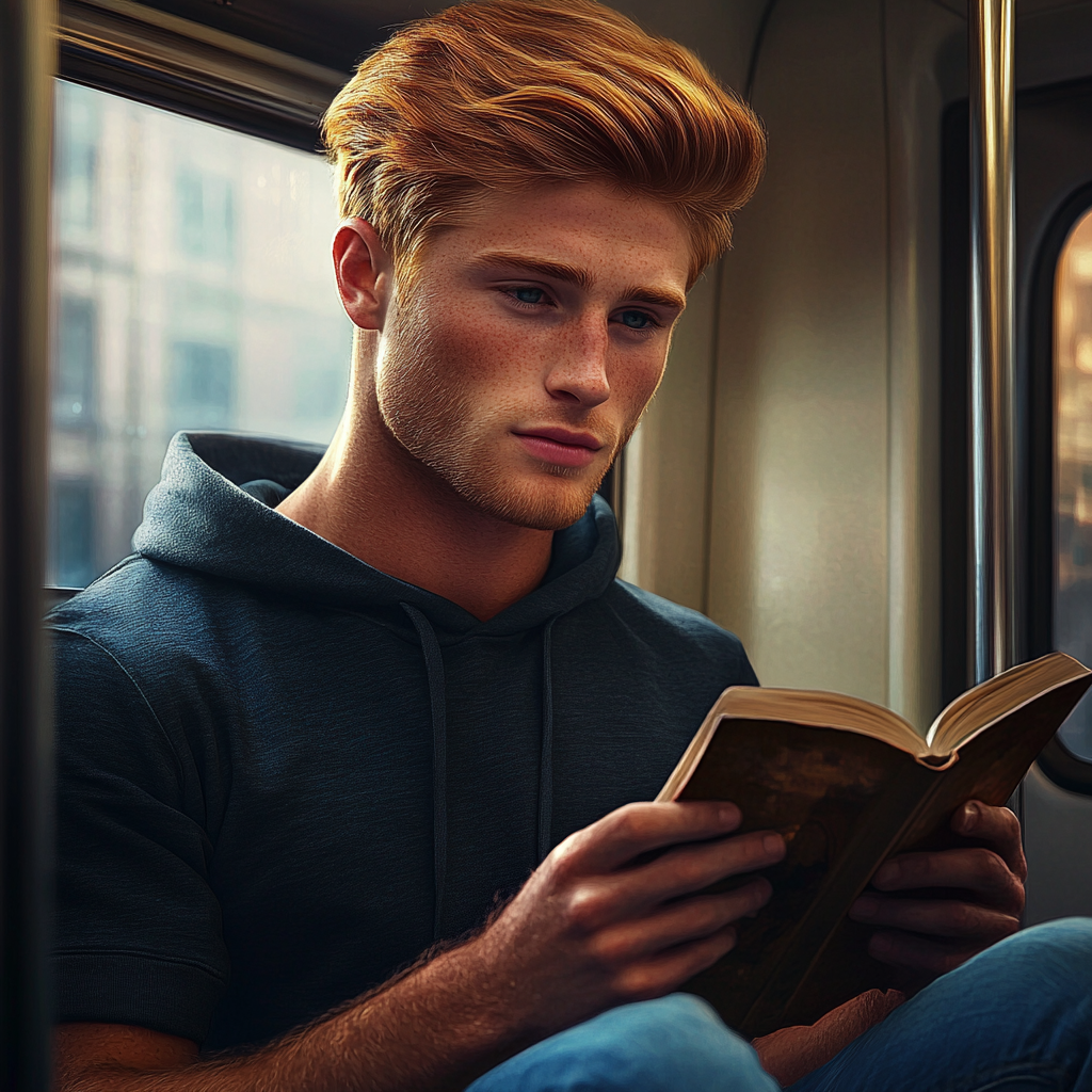 A man reading a book | Source: Midjourney