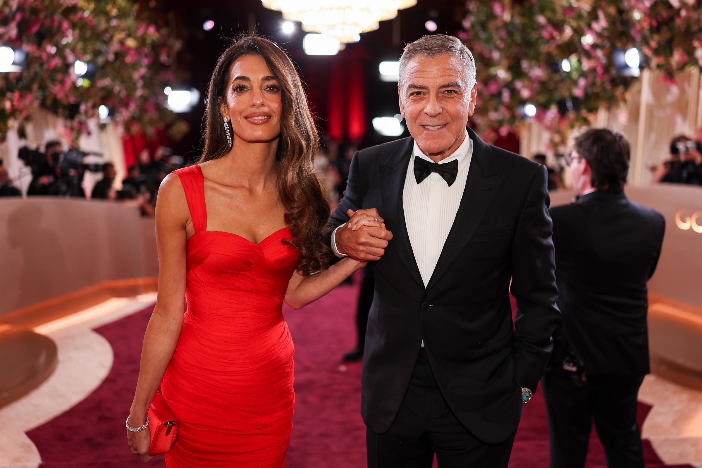 Amal Clooney and George Clooney at the 83rd Annual Golden Globes held at The Beverly Hilton on January 11, 2026 in Beverly Hills, California. | Source: Getty Images