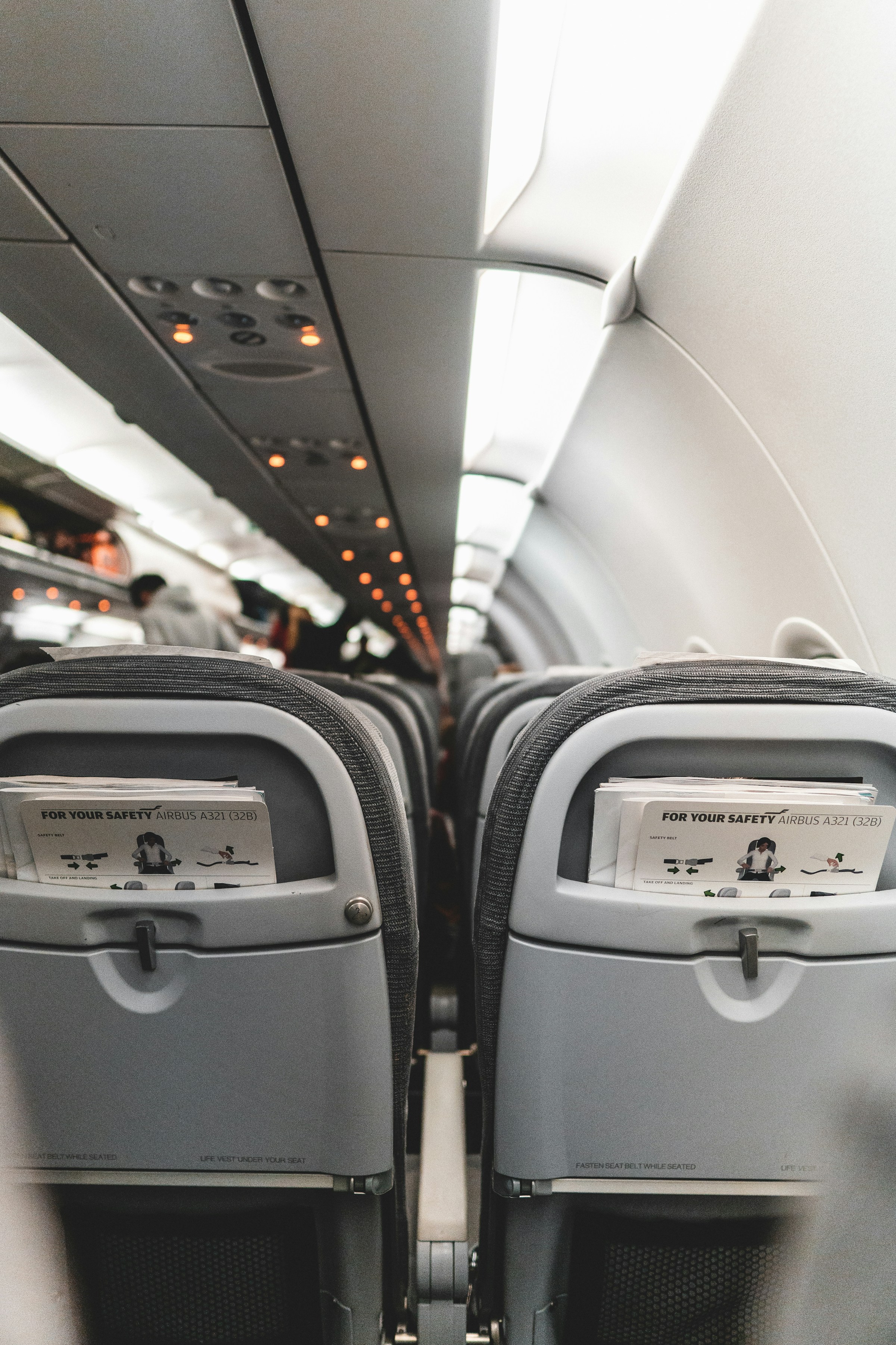 Close-up view of airplane seats | Source: Unsplash