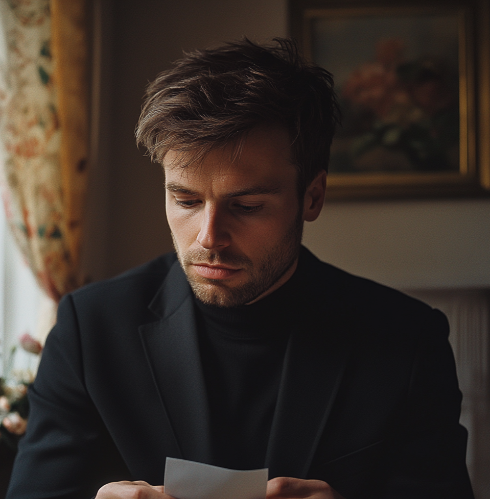 A man reading a note | Source: Midjourney