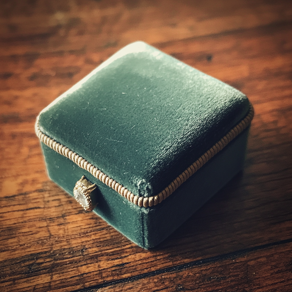 A velvet ring box | Source: Midjourney