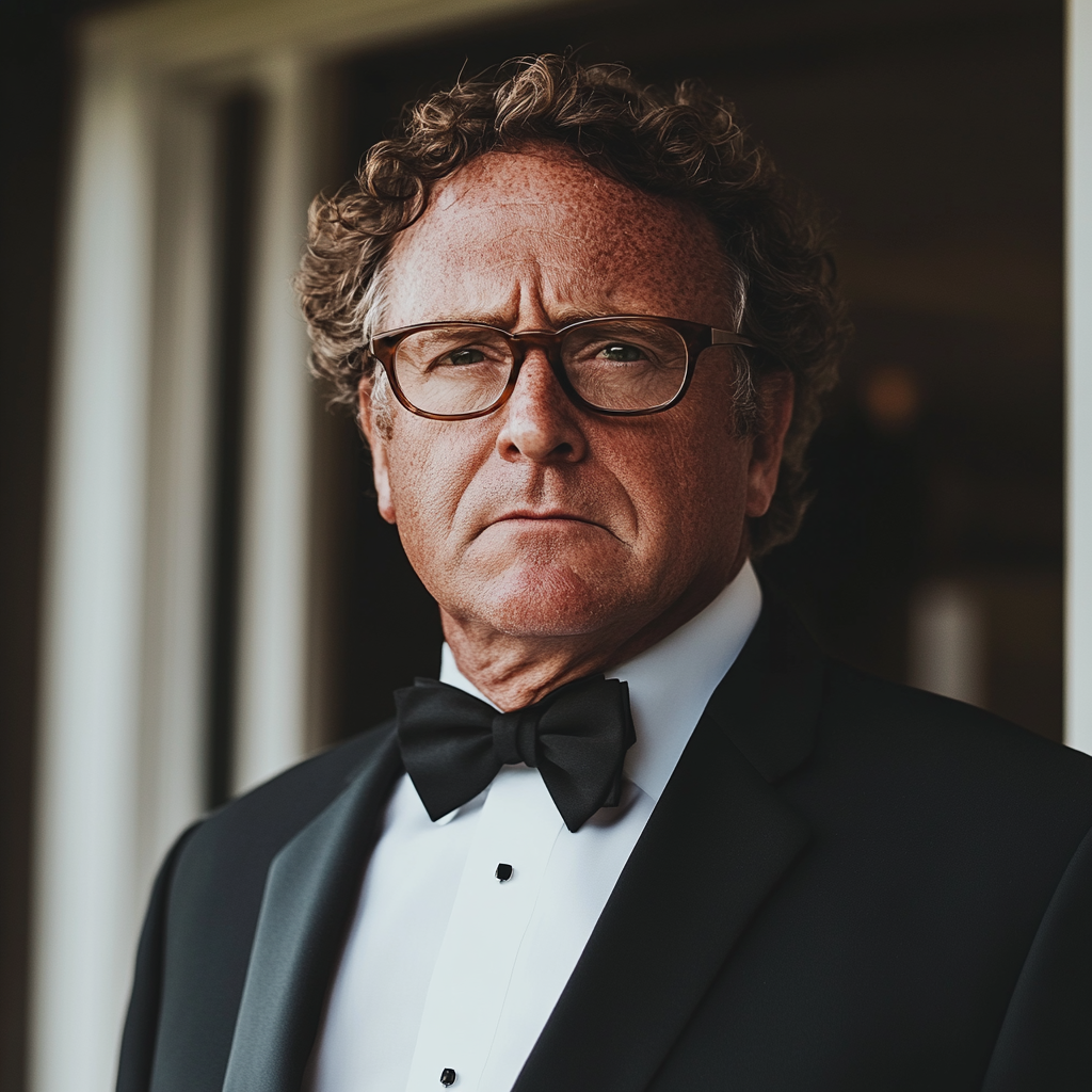 A upset man wearing a tuxedo | Source: Midjourney