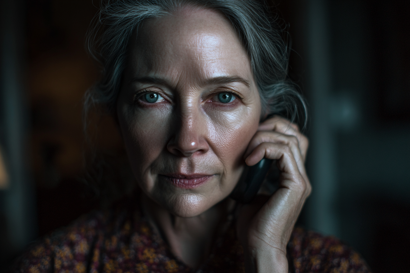 A woman talking on the phone | Source: Midjourney