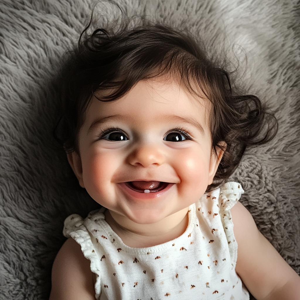 Une petite fille souriante | Source : Midjourney