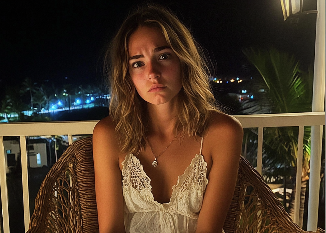 A frowning young woman | Source: Midjourney