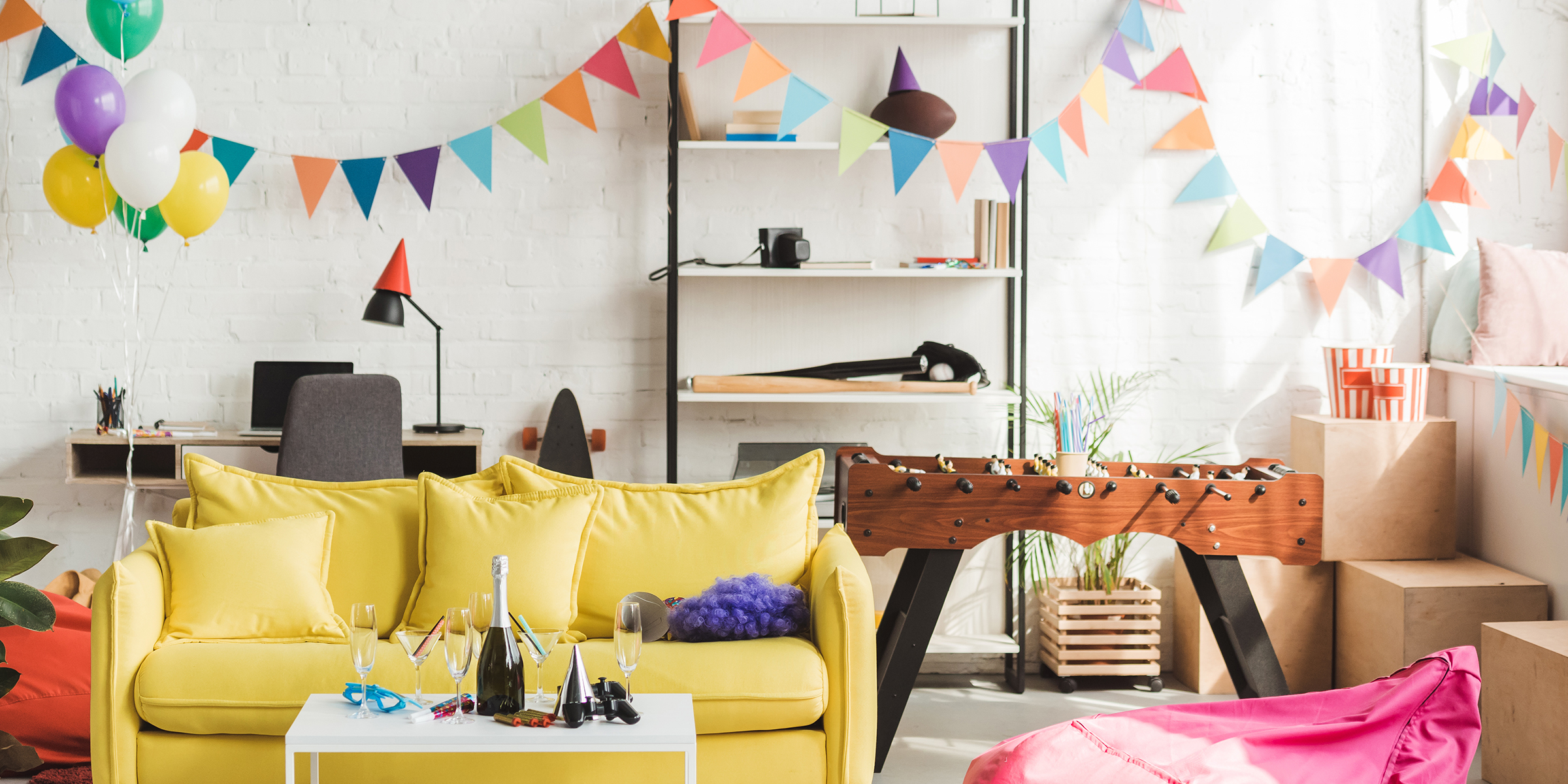 A birthday party set up at home | Source: Shutterstock