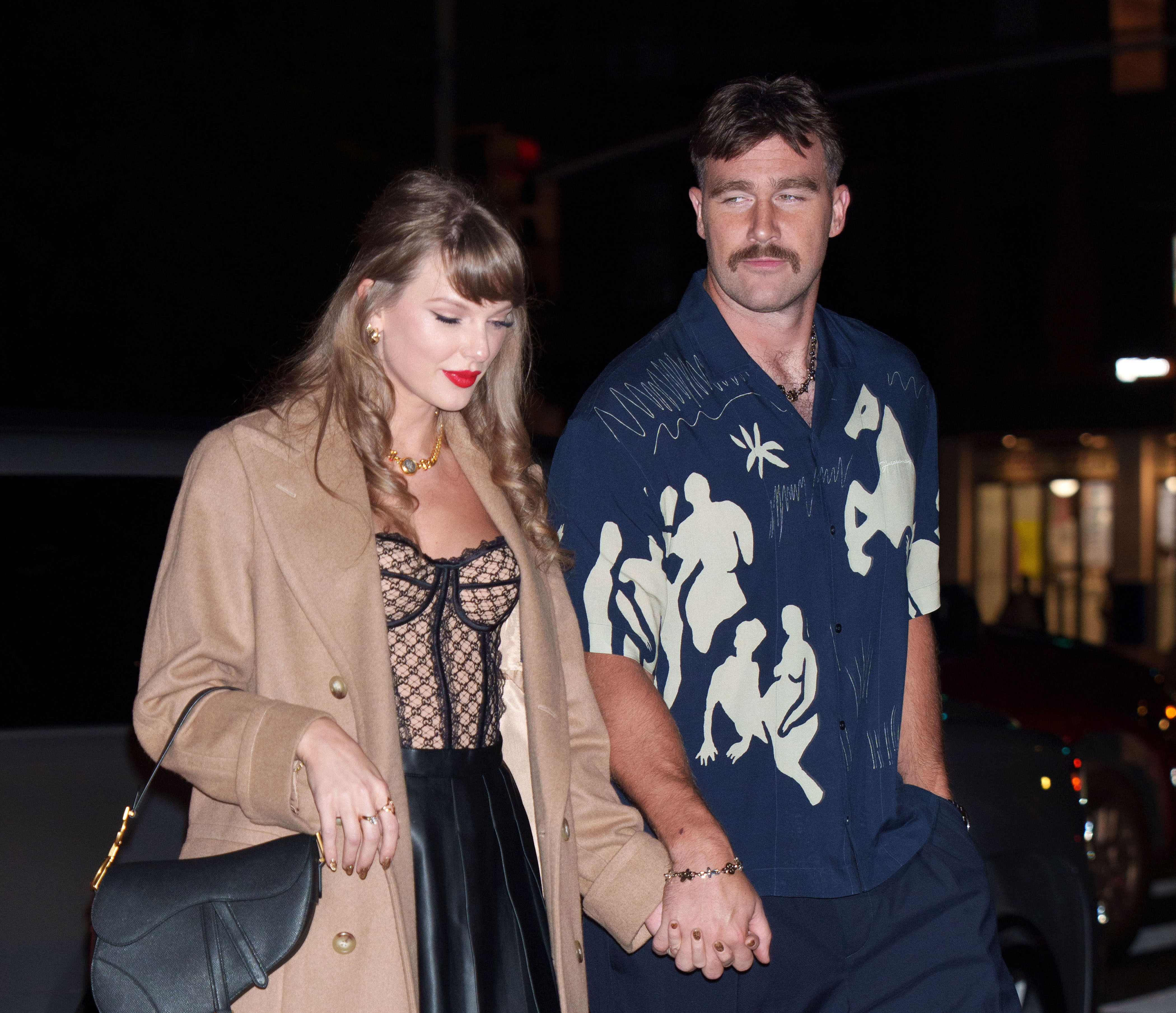 Taylor Swift and Travis Kelce spotted out in New York City on October 11, 2024. | Source: Getty Images