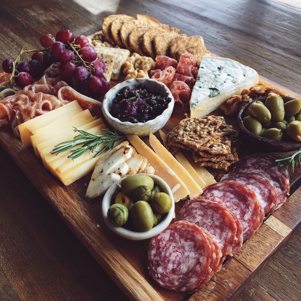 A charcuterie board | Source: Midjourney