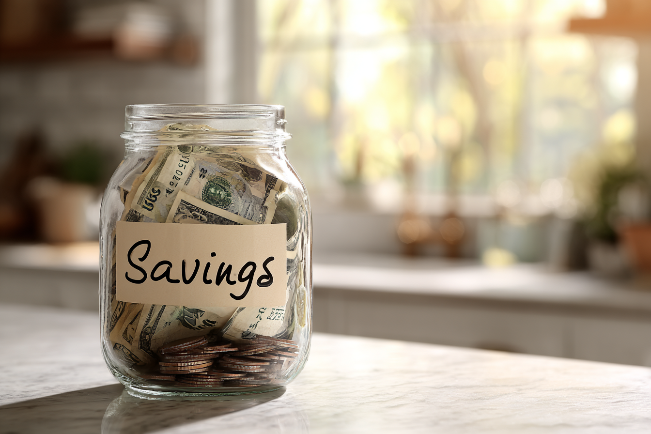 A savings jar | Source: Midjourney