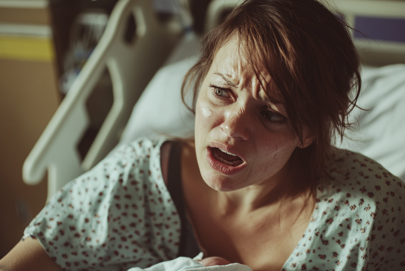 A woman in a hospital bed | Source: Midjourney