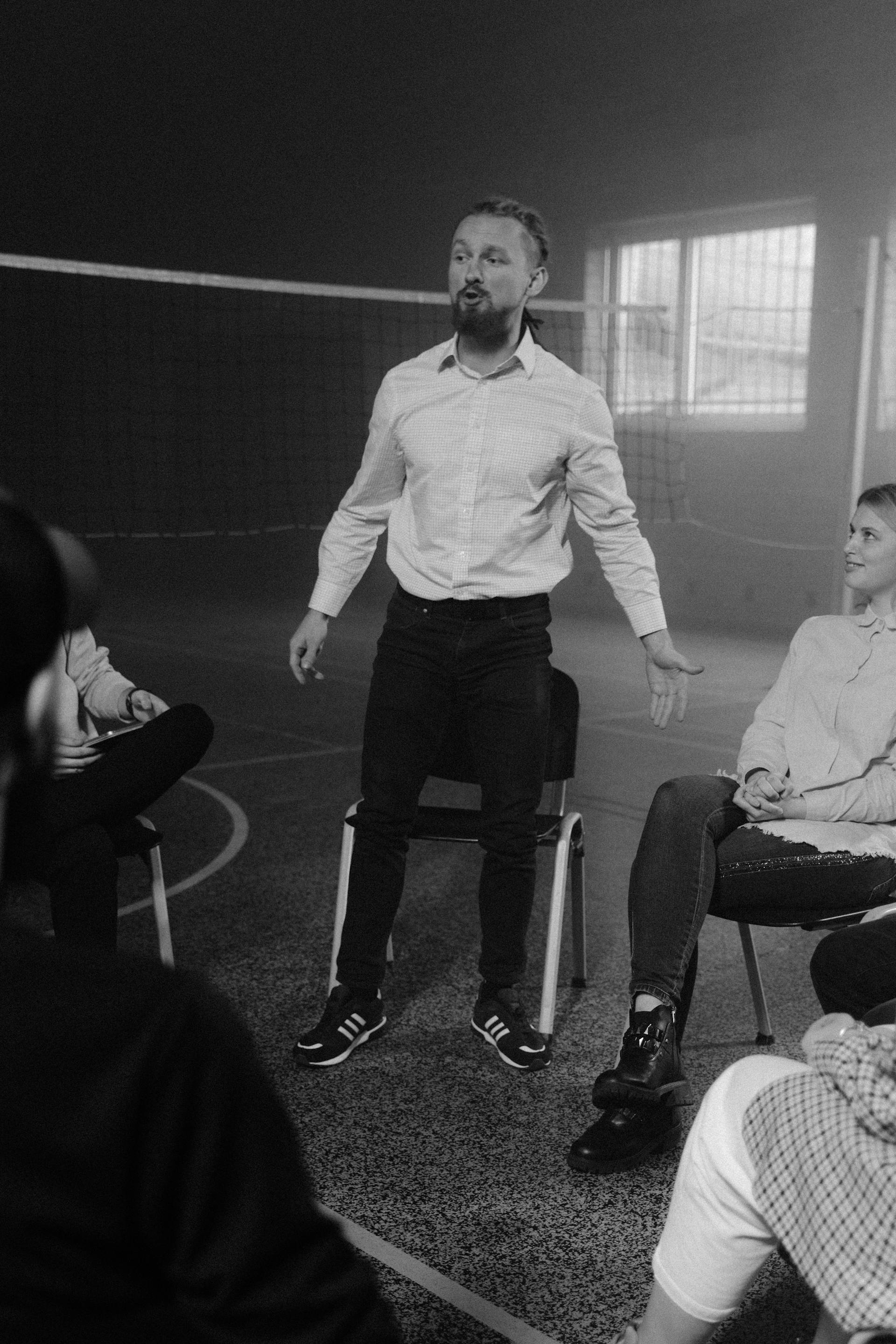 A man speaking at a gathering | Source: Pexels