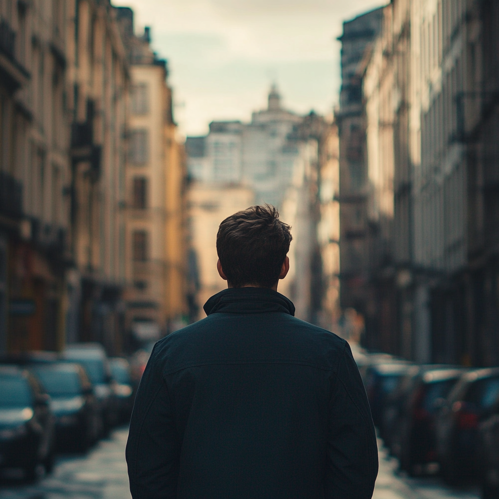 A man standing outdoors | Source: Midjourney