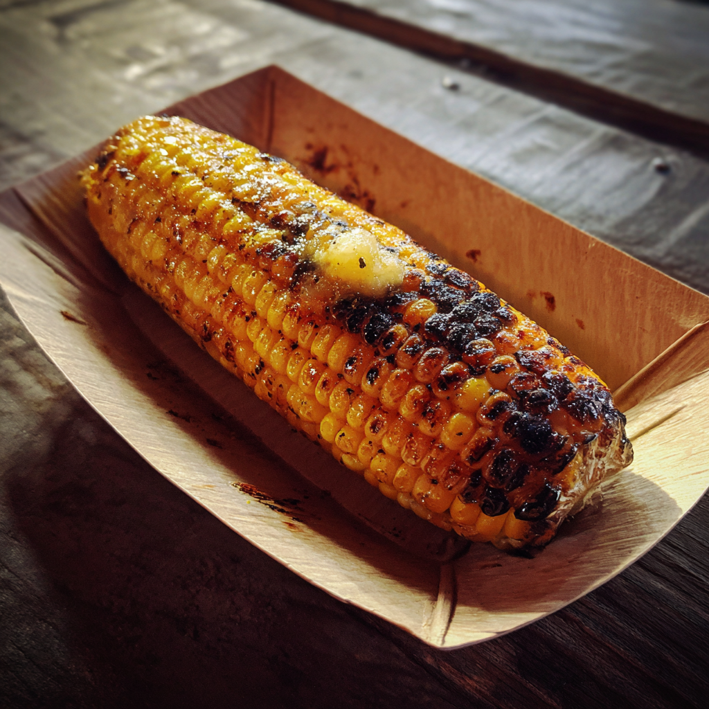 A buttery corn on the cob | Source: Midjourney