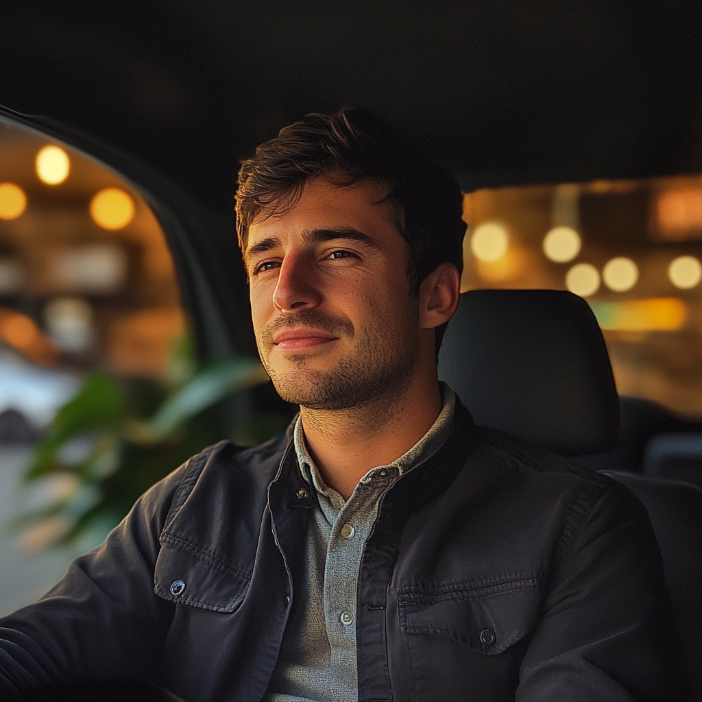 A man sitting in a car | Source: Midjourney