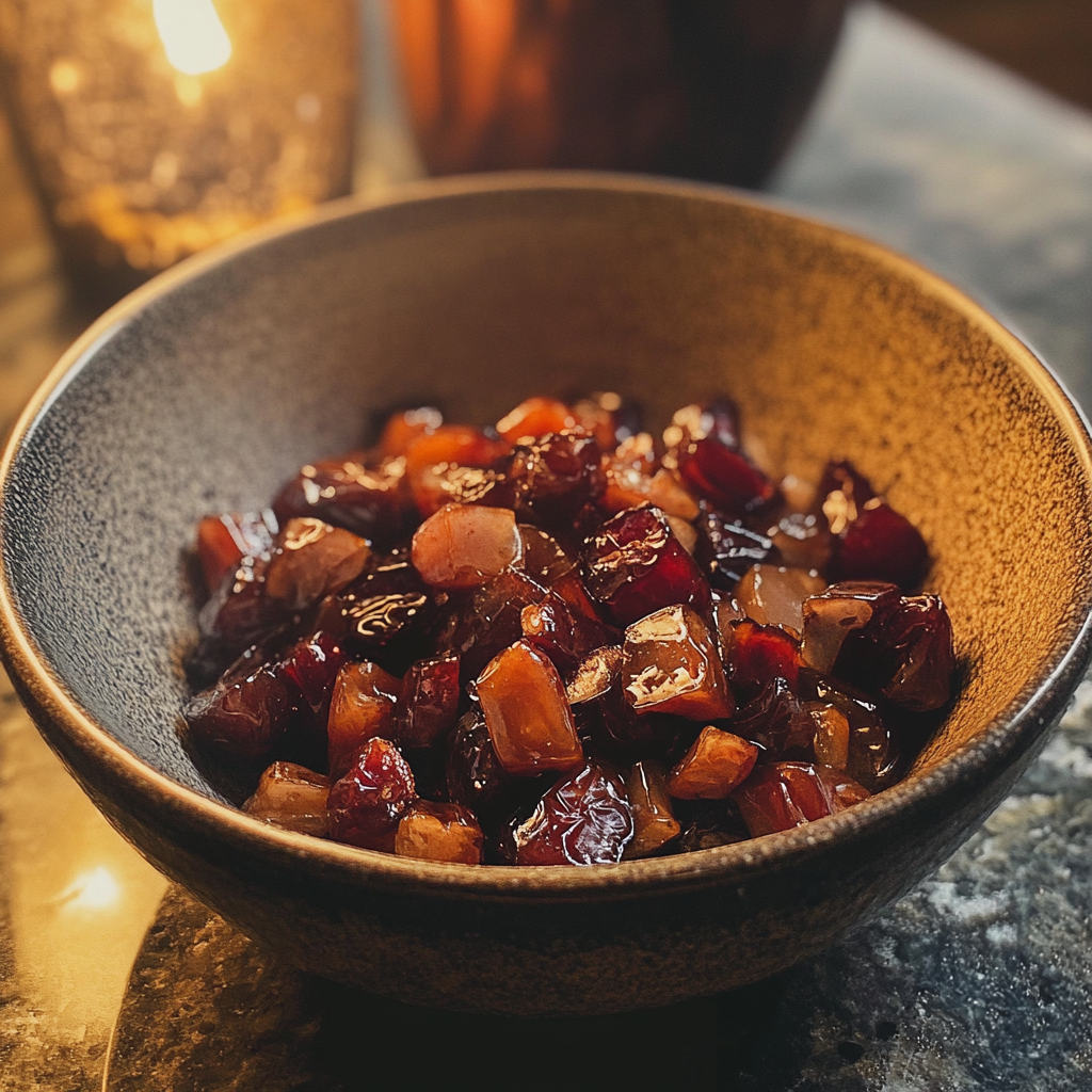 A bowl of chopped dates | Source: Midjourney