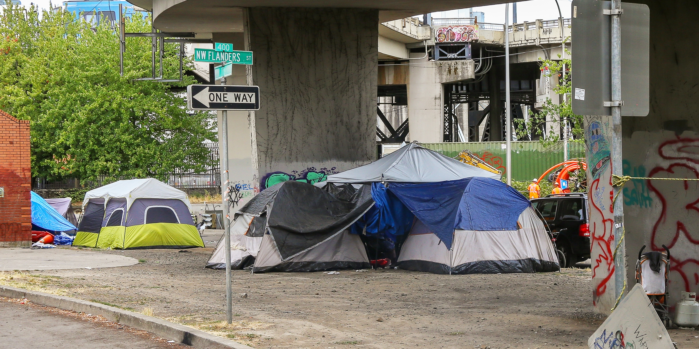 Homeless people's dwelling under a bridge | Source: Shutterstock