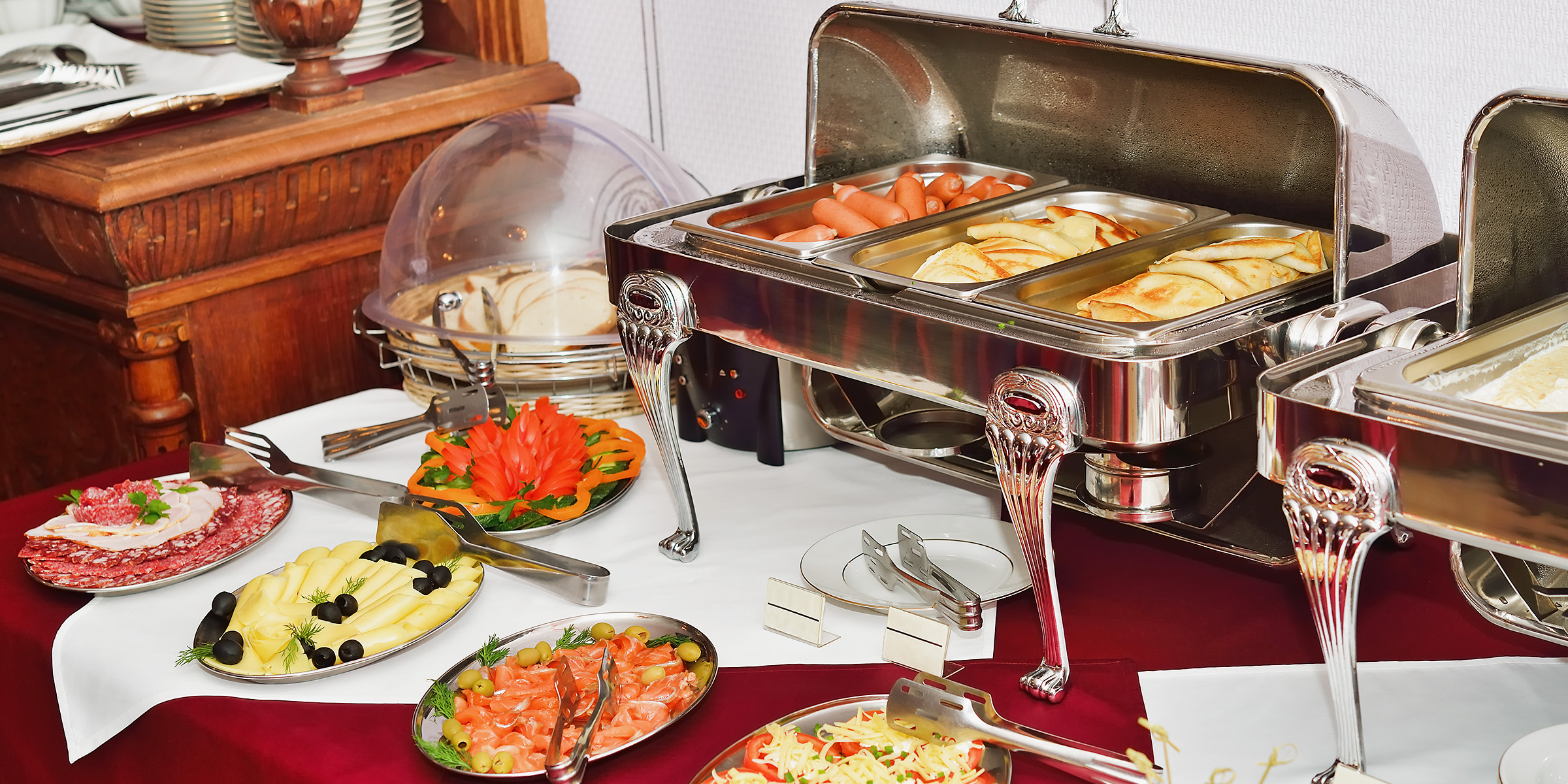 A buffet set out on a table | Source: Shutterstock