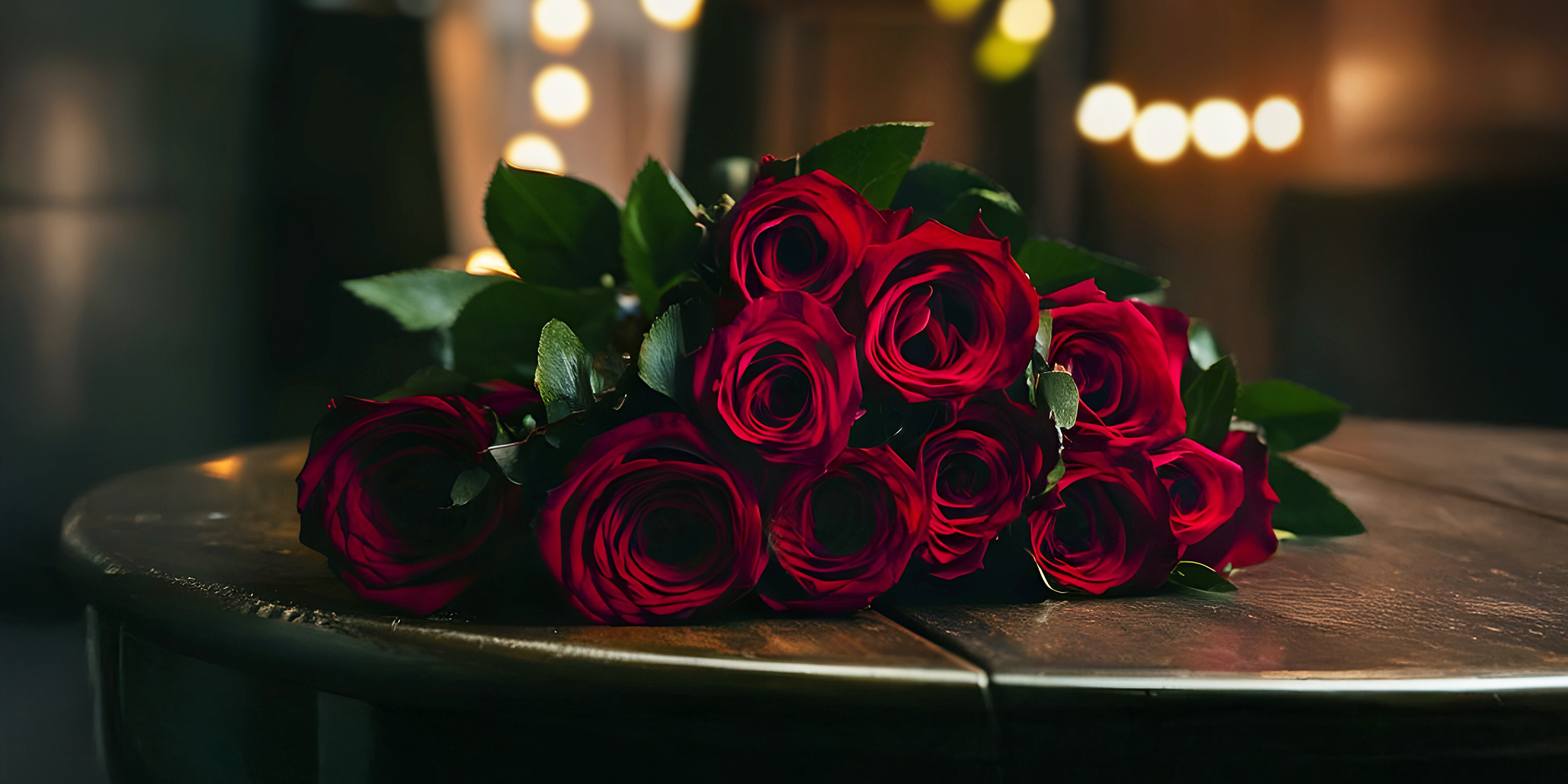 A bouquet of roses on a table | Source: Shutterstock