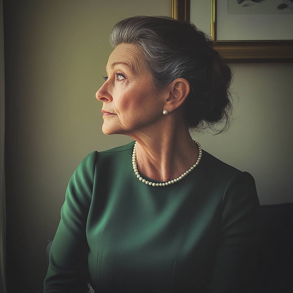 A side profile of an older woman | Source: Midjourney
