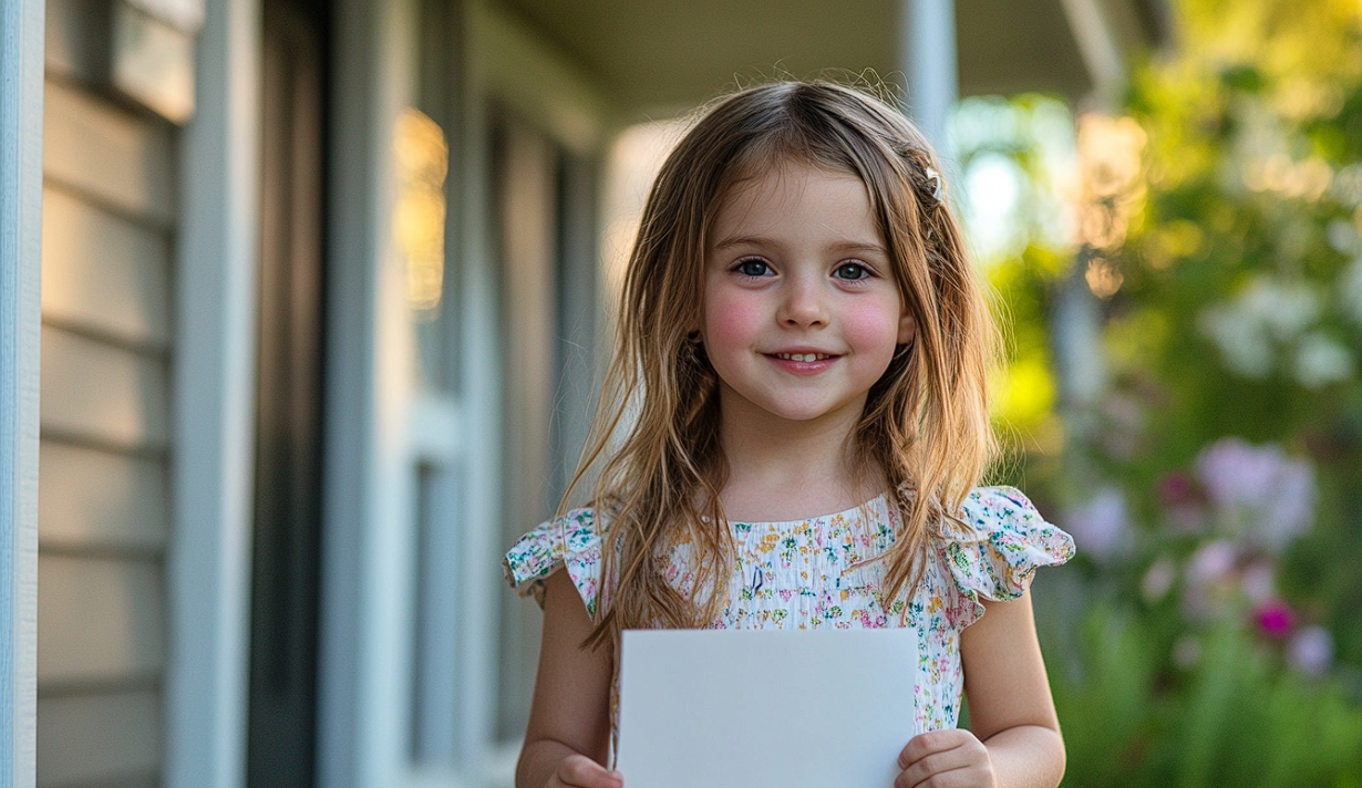 A girl on a porch | Source: Midjourney