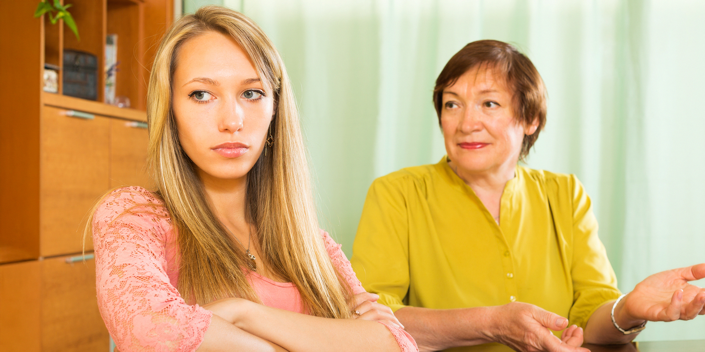 A woman looking at her daughter-in-law | Source: Shutterstock