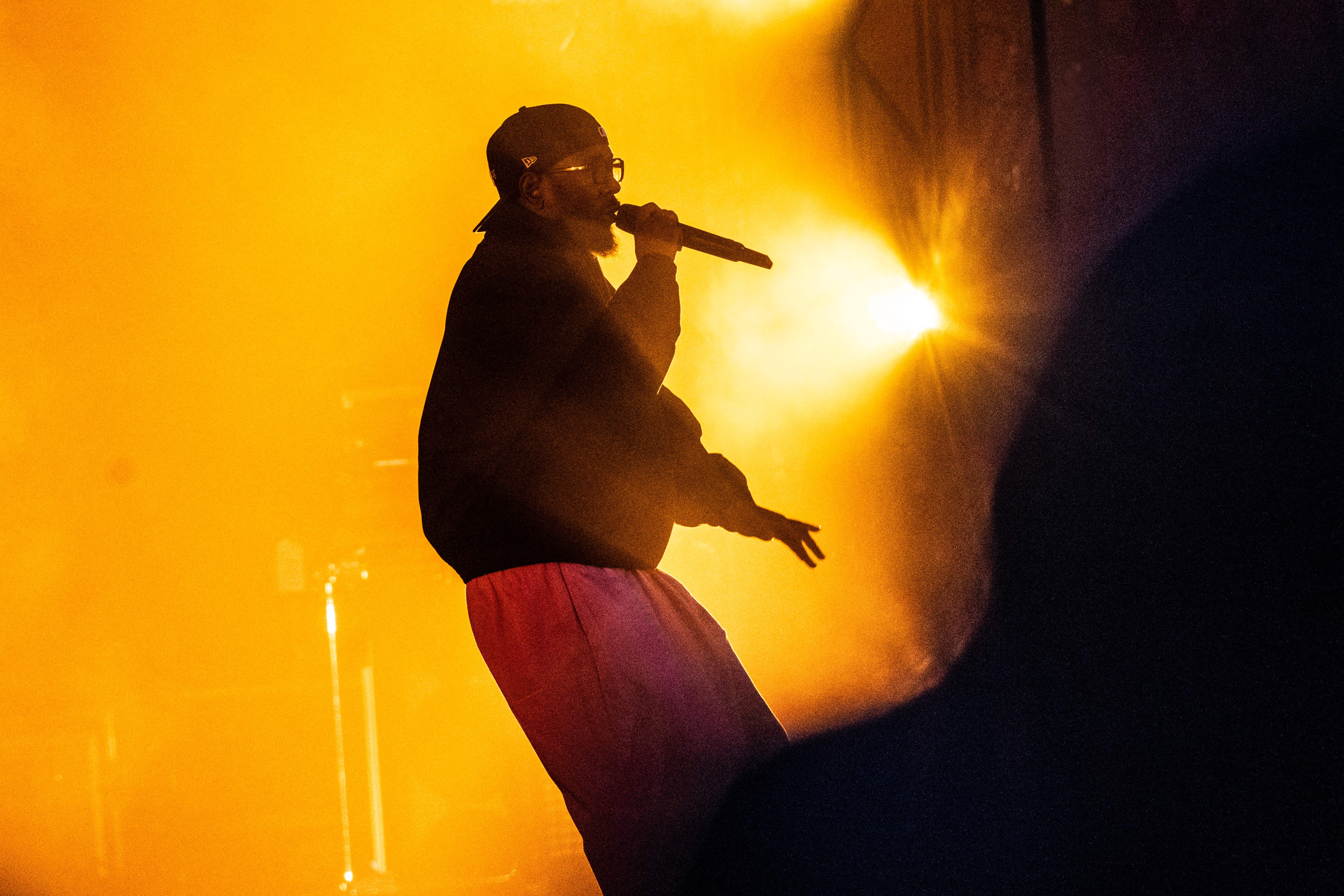 Kendrick Lamar performing during Roskilde Festival 2023 on June 28. | Source: Getty Images